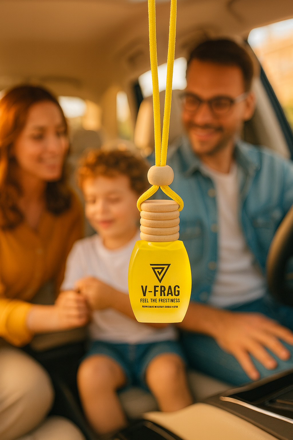 V-FRAG® Premium Car Air Freshener – Long-Lasting ACTIVE FRESH Scent, Luxury Hanging Diffuser for Car & Home