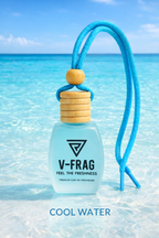 V-FRAG® Premium Car Air Freshener – Long-Lasting "COOL WATER"  Scent, Luxury Hanging Diffuser for Car & Home