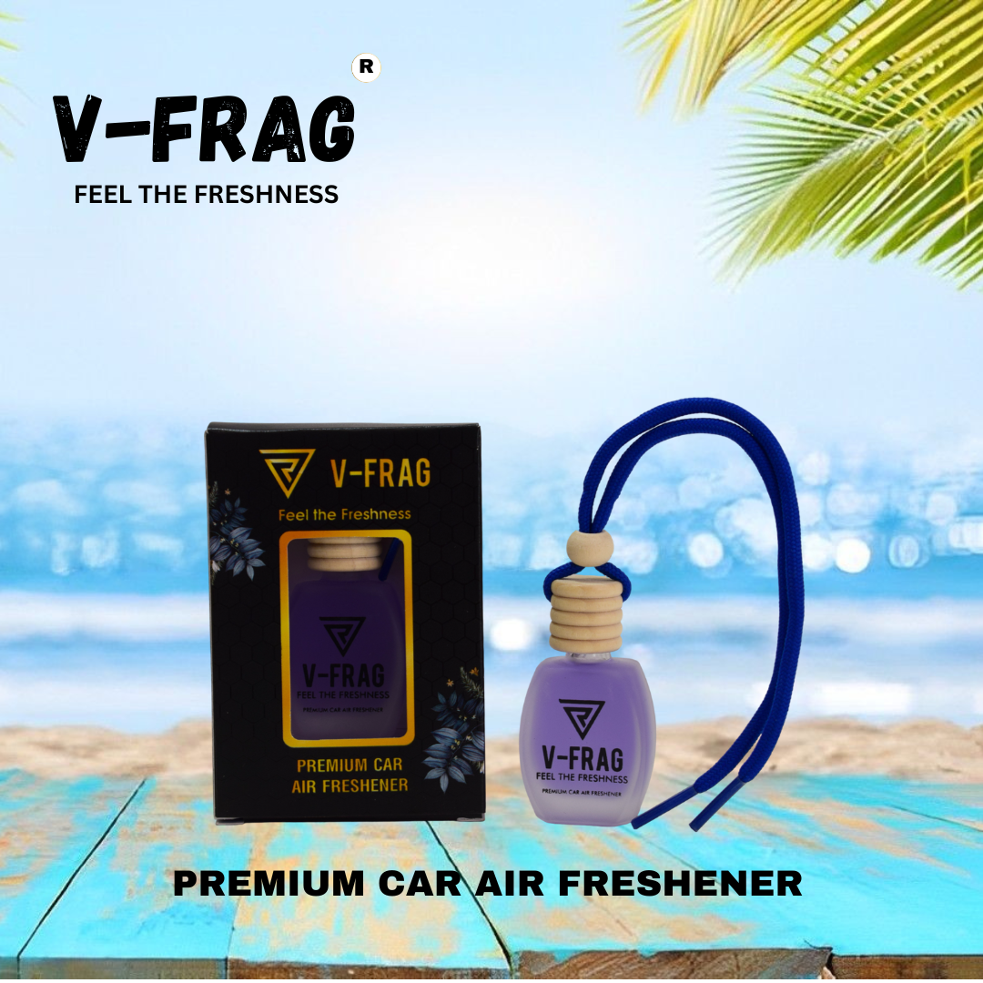 V-FRAG® Premium Car Air Freshener – Long-Lasting OCEAN Scent, Luxury Hanging Diffuser for Car & Home